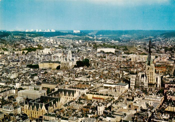 Rouen 76 Le Palais de Justice La Cathedrale Eglise St Ouen Vue aerienne