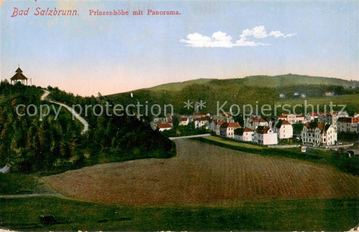 Bad Salzbrunn Szczawno-Zdroj PL Panorama mit Prinzenhoehe