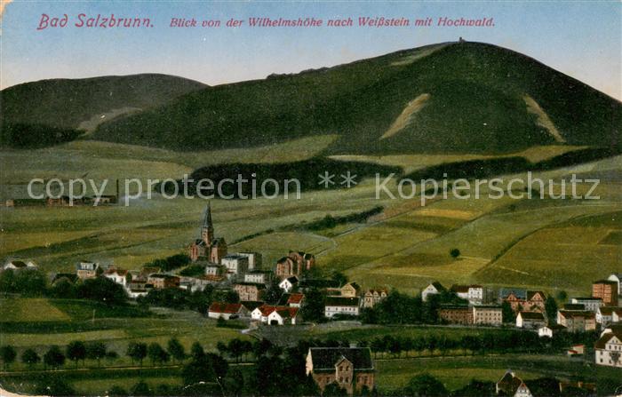 Bad Salzbrunn Szczawno-Zdroj PL Blick von der Wilhelmshoehe nach Weisstein mit H