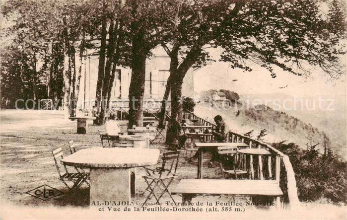 Val-d Ajol Le 88 Vosges Terrasse de la Feuillee Nouvelle et Vue de la Feuillee D