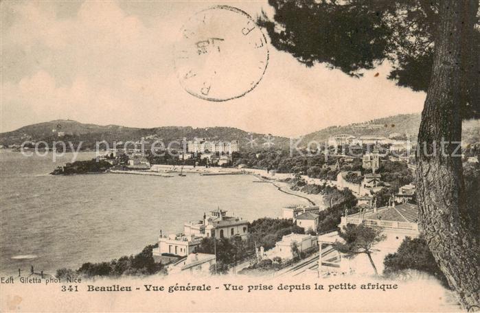 Beaulieu -sur-Mer 06 Alpes-Maritimes Vue generale Vue prise depuis la petite afr