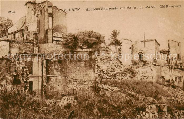 Verdun  55 Meuse Anciens Remparts vue de la rue Mazel