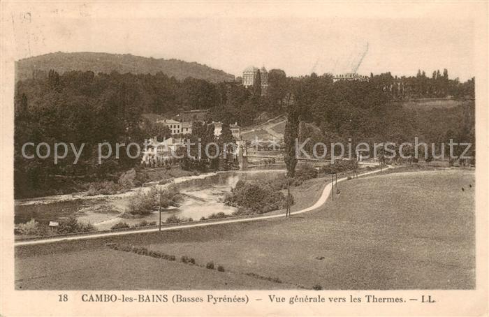 Cambo-les-Bains 64 Vue generale vers les Thermes
