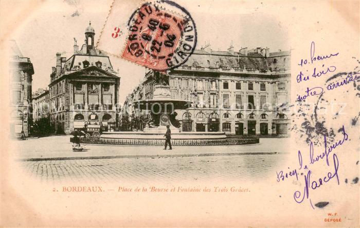 Bordeaux 33 Place de la Bourse et Fontaine des Trois Graces