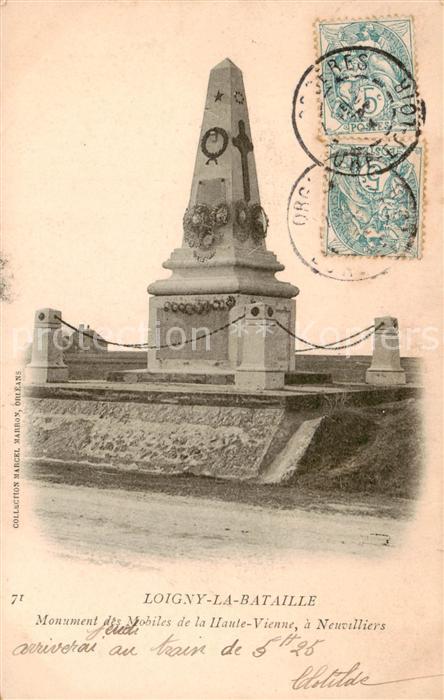 Loigny-la-Bataille 28 Eure-et-Loir Monument des Mobiles de la Haute Vienne a Neu