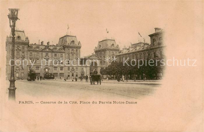 Paris 75 Caserne de la Cite Place du Parvis Notre Dame
