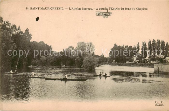 Saint-Maur Creteil Ancien barrage a gauche l entrée du bras du Chapitre