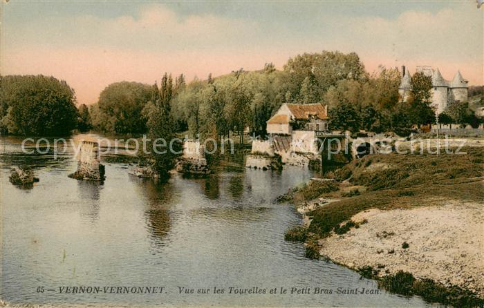 Vernonnet Vue sur les Tourelles et le petit bras Saint Jean