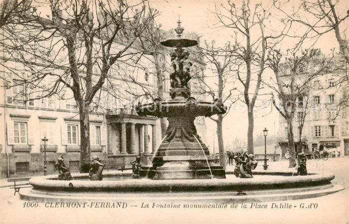 Clermont  63-Ferrand La Fontaine monumentale de la Place Delille