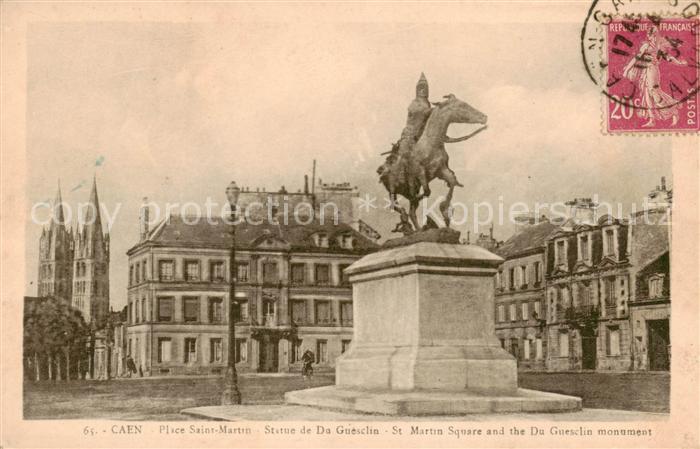 Caen 14 Place Saint Martin Statue de Da Guesclin
