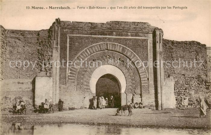 Marrakech Marrakesch Maroc Porte Bab Knaou que l’on dit avoir ete transportee pa