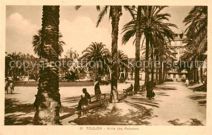 Toulon -sur-Mer 83 Var Allee des Palmiers