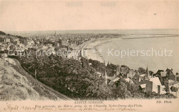 Sainte-Adresse Vue generale du Havre prise de la Chapelle Notre Dame des Flots