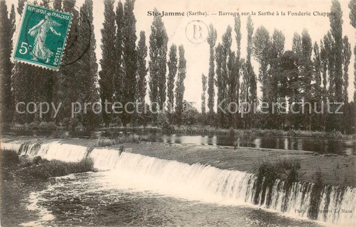 Ste-Jamme-sur-Sarthe Barrage sur la Sarthe a la Fonderie Chappee