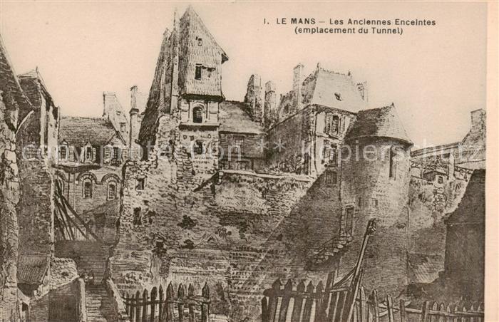Le Mans Sarthe Les Anciennes Enceintes emplacement du Tunnel