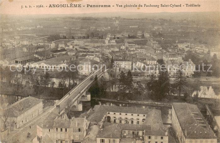 Angouleme 16 Charente Panorama Vue generale du Faubourg Saint Cybard Trefilerie
