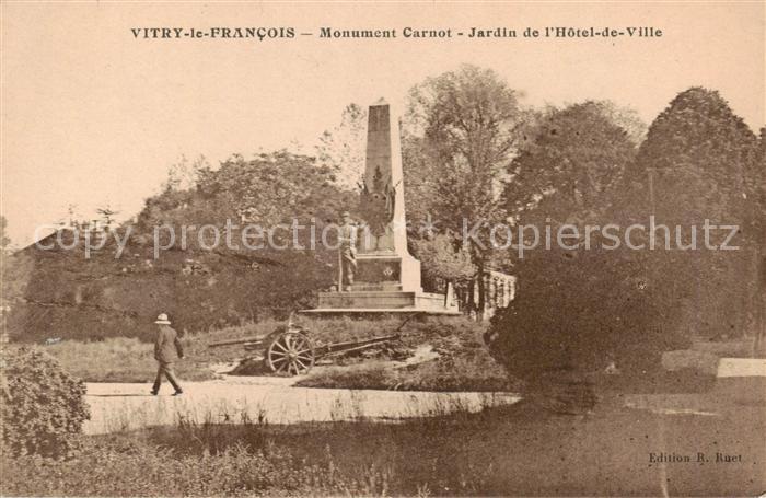 Vitry-le-Francois 51 Marne Monument Carnot Jardin de l’Hotel de Ville
