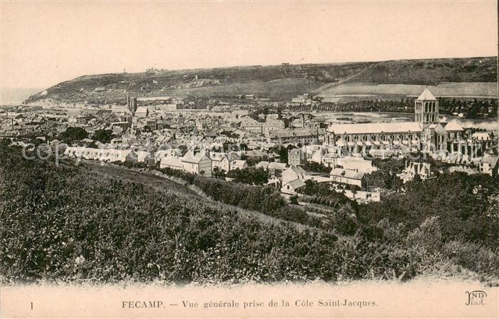 Fecamp 76 Vue generale prise de la Cote Saint Jacques