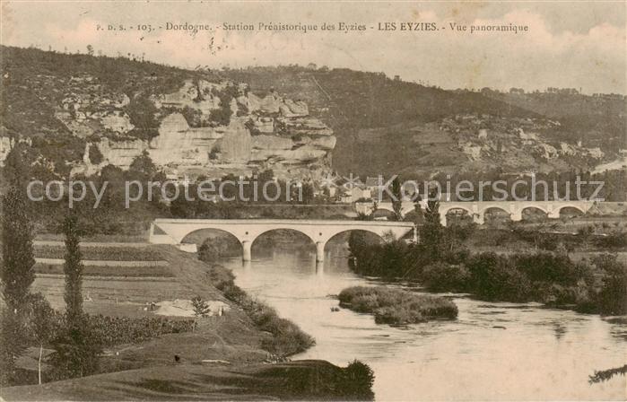 Les Eyzies-de-Tayac-Sireuil 24 Dordogne Station Presistorique des Eyries Vue pan