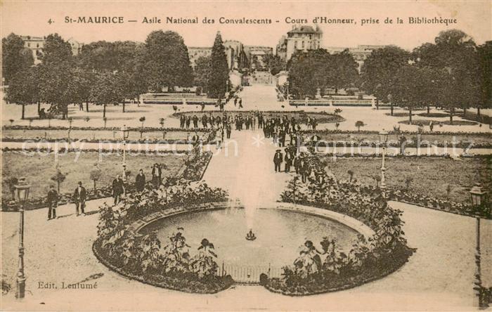 St-Maurice 94 Val-de-Marne Asile National des Convalescents Cours d’Honneur pris