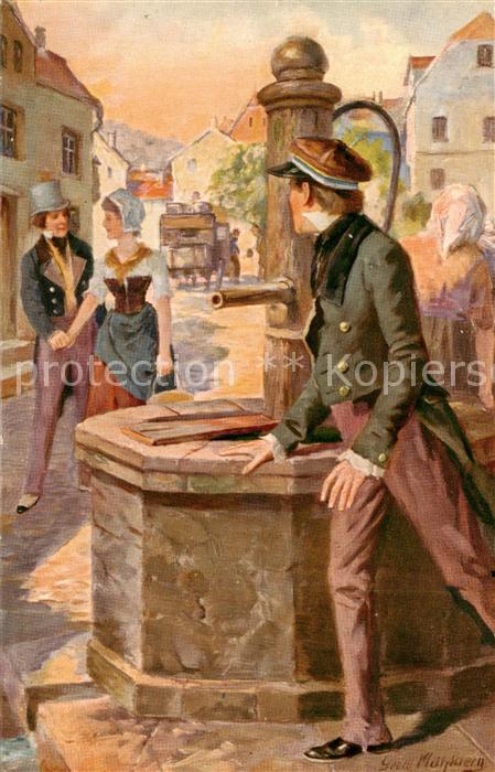 Heidelberg Neckar Am Bruennele Gemaelde Liedtext