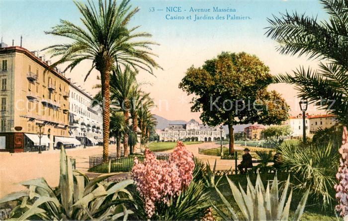 Nice  06 Nizza Avenue Massena Casino et Jardins des Palmiers