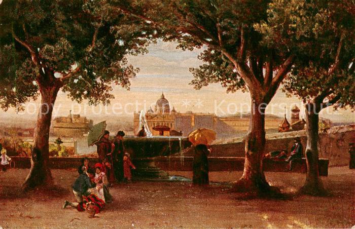 Rom  Roma IT Blick vom Monte Pincio auf St Peter mit Vatican und die Engelsburg