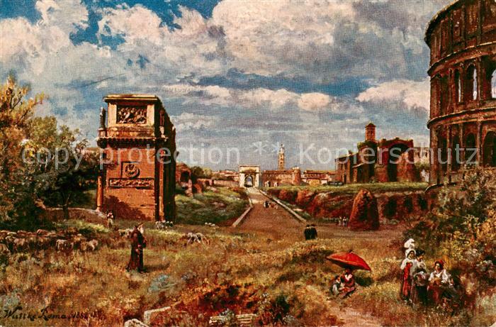 Rom  Roma IT Forum romanum Triumphbogen Konstantins Titus Bogen Das Kapitol im M