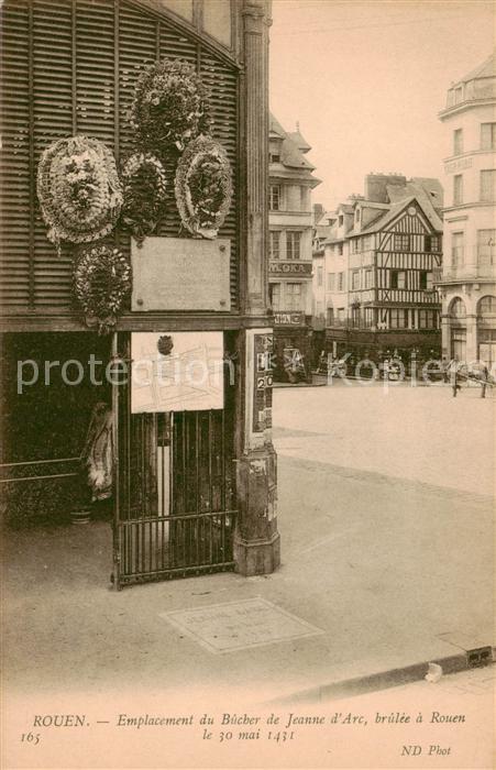 Rouen 76 Emplacement du Bucher de Jeanne d’Arc brulee a Rouen le 30 mai 1431