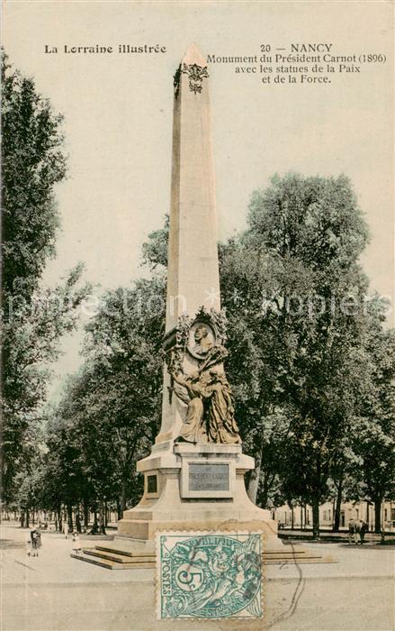 Nancy 54 Monument du President Carnot avec les stautes de la Paix et de la Force