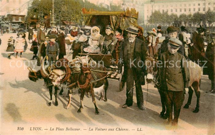 Lyon France La Place Bellecour La Voiture aux Chevr
