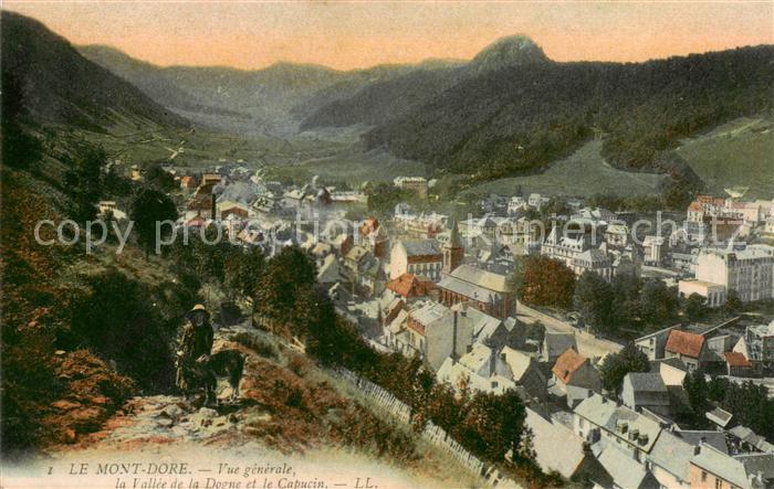 Le Mont-Dore 63 Vue generale la Vallee de la Dogne et le Capucin