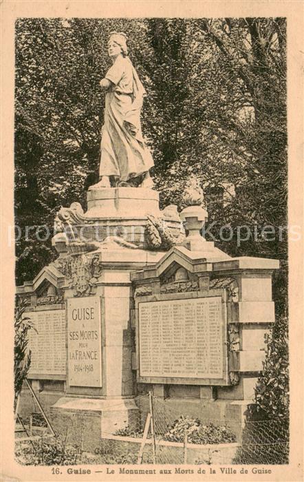 Guise 02 Aisne Le Monument aux Morts de la Ville de Guise