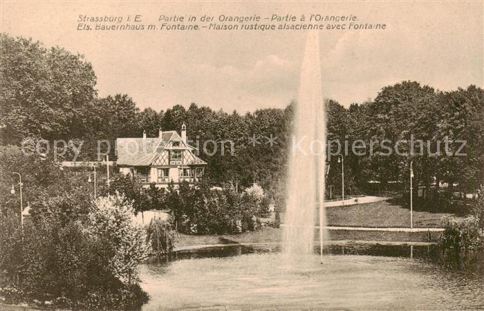 Strassburg Elsass Partie in der Orangerie Fontaene