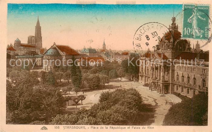 Strasbourg 67 Alsace Place de la Republique et Palais du Rhin