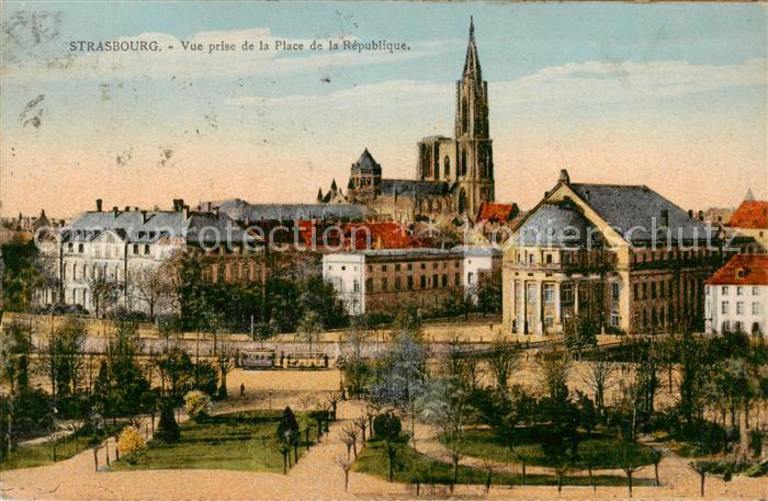 Strasbourg 67 Alsace Vue prise de la Place de la Republique