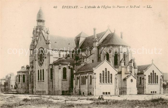 Epernay 51 Marne Abside de l’Eglise St Pierre et St Paul