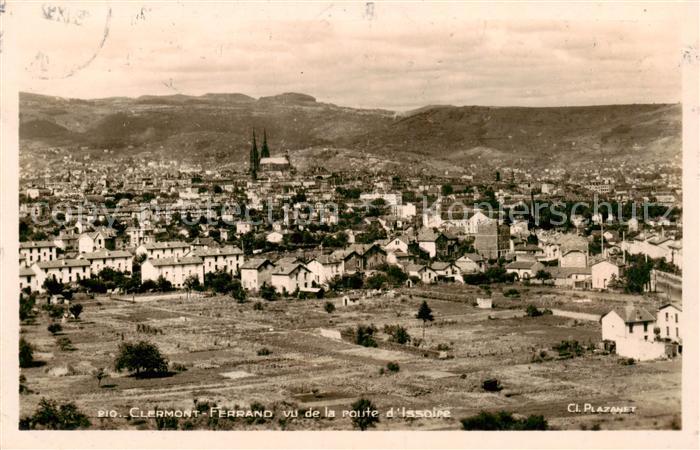 Clermont  63-Ferrand vu de la route d Issoire