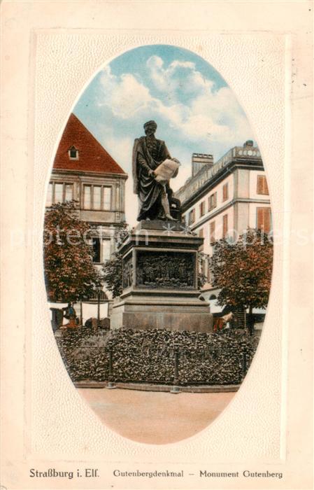 Strassburg Elsass Gutenberg-Denkmal Monument