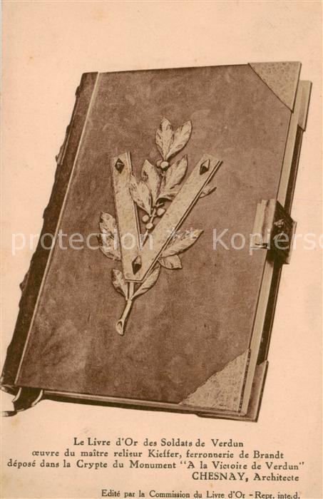 Verdun  55 Meuse Le Livre d’Or des Soldats de Verdun oeu