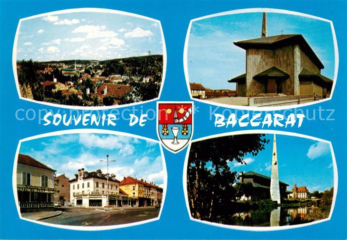 Baccarat 54 Vue generale Eglise St Rem Carrefour et Depot Central des Cristaux E