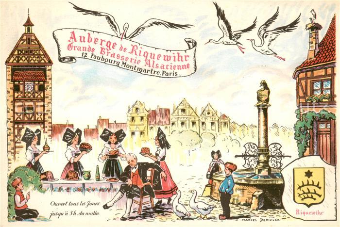 Riquewihr Haut Rhin Auberge de Riquewihr Grande Brasserie Alsacienne Illustratio