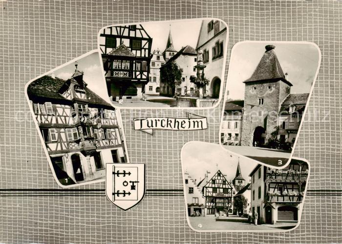 Turckheim Haut Rhin Hôtel des Deux Clefs Fontaine Porte de France Place Turenne