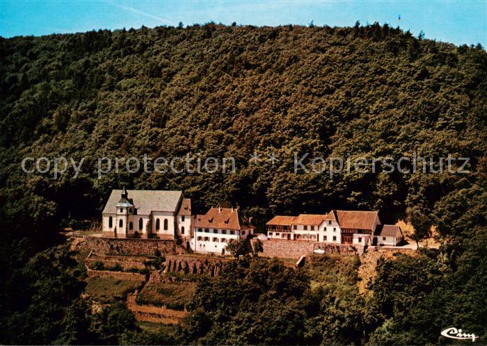 Pfaffenheim Haut Rhin Alsace Pelerinage Notre Dame de Schauenburg vue aérienne