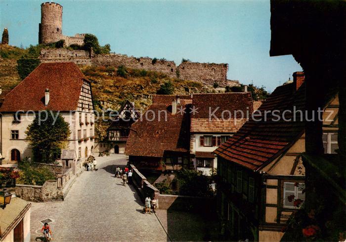 Kaysersberg Haut Rhin Pont fortifié au-dessus de la Weiss Chateau du XIIIe siècl