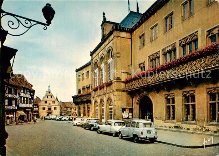 Obernai Alsace Oberehnheim Elsass 67 Hôtel de Ville et son balcon fleuri Rathaus