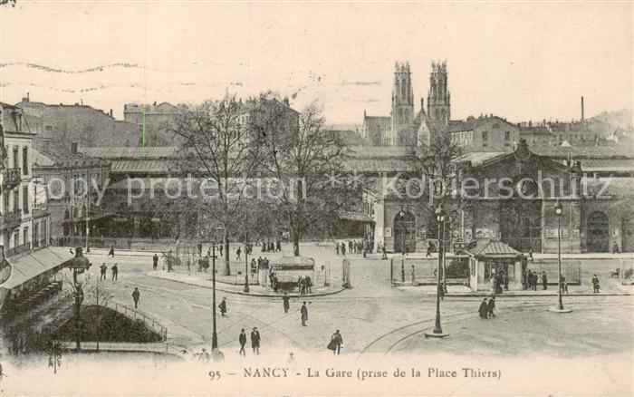 Nancy 54 La Gare prise de la Place Thiers