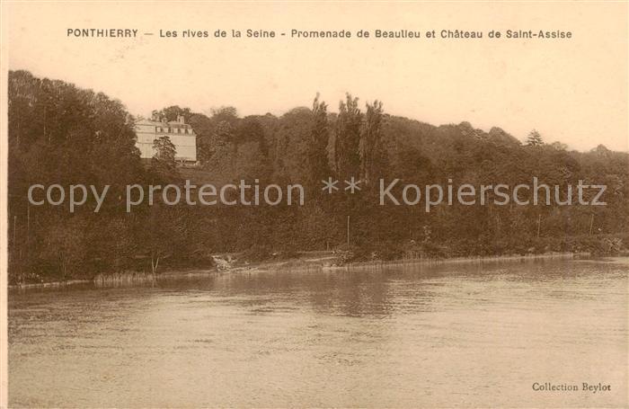 Ponthierry Les rives de la Seine Promenade de Beaulieu et Chateau de Saint Assis