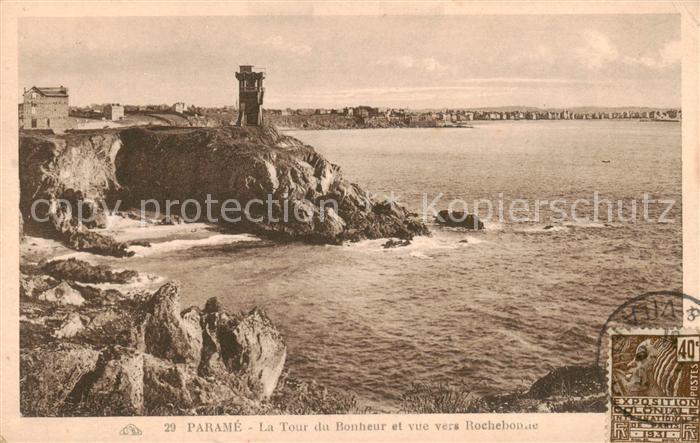 Parame St-Malo 35 La Tour du Bonheur et vue vers Rochebon