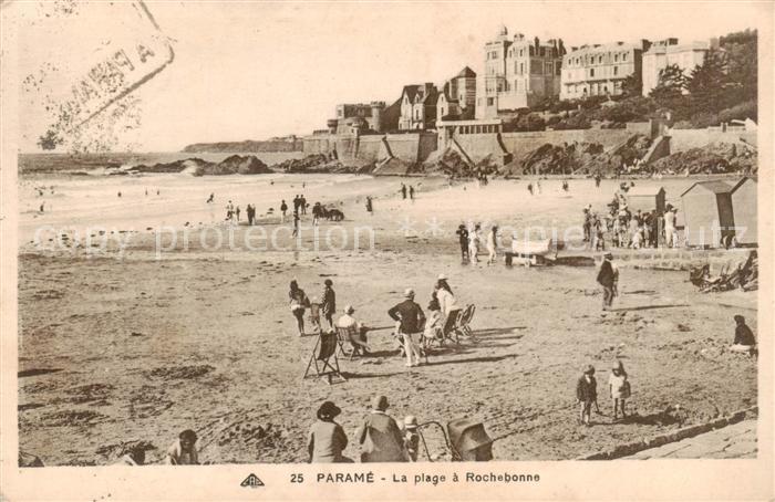 Parame St-Malo 35 La plage a Rochebonne